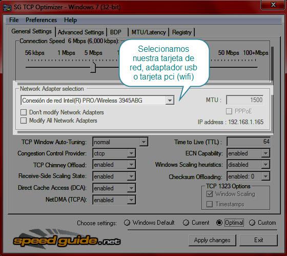 Tutorial Tcp Optimizer Windows Vista