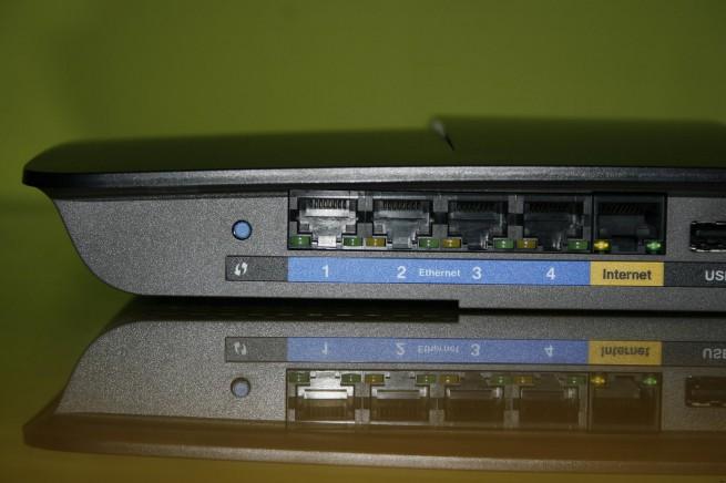 Detalle de la parte trasera izquierda del Cisco Linksys EA6500