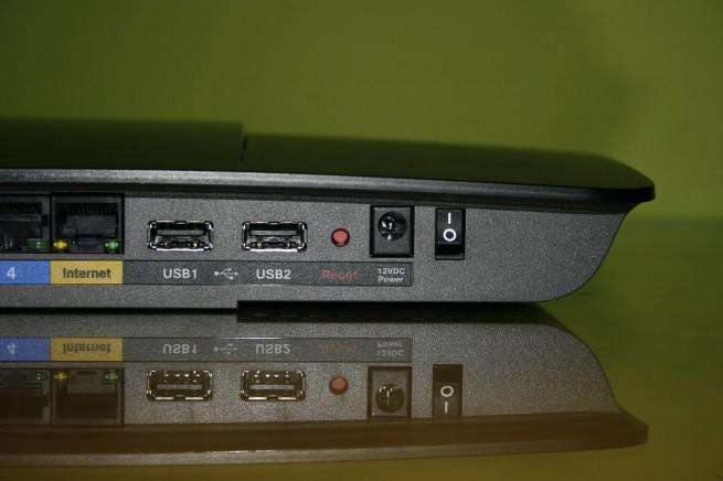 Detalle de la parte trasera derecha del Cisco Linksys EA6500