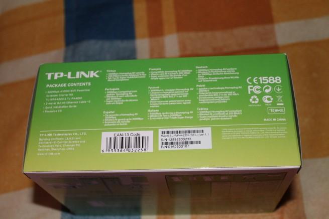 Parte superior del embalaje de los TP-Link TL-WPA4220KIT