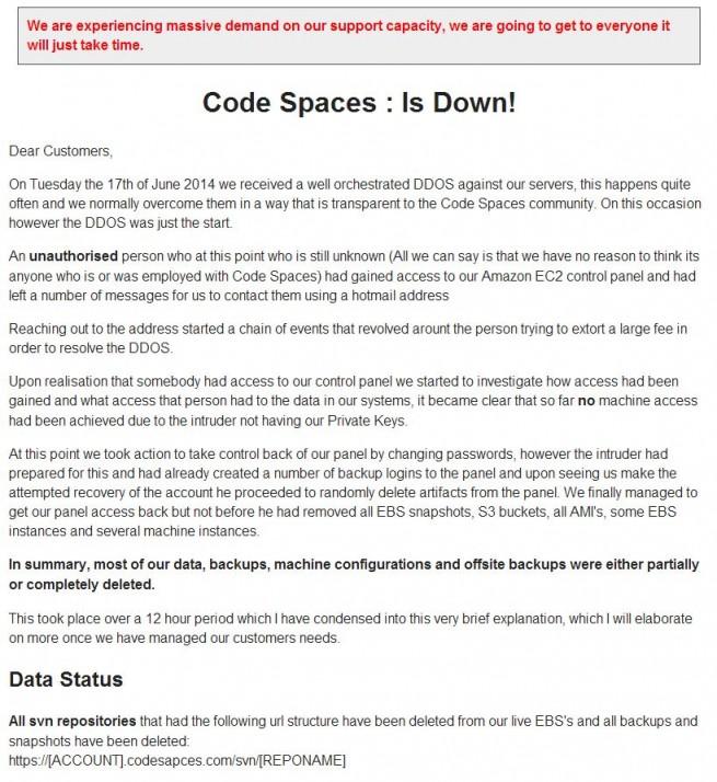 code spaces hackeo