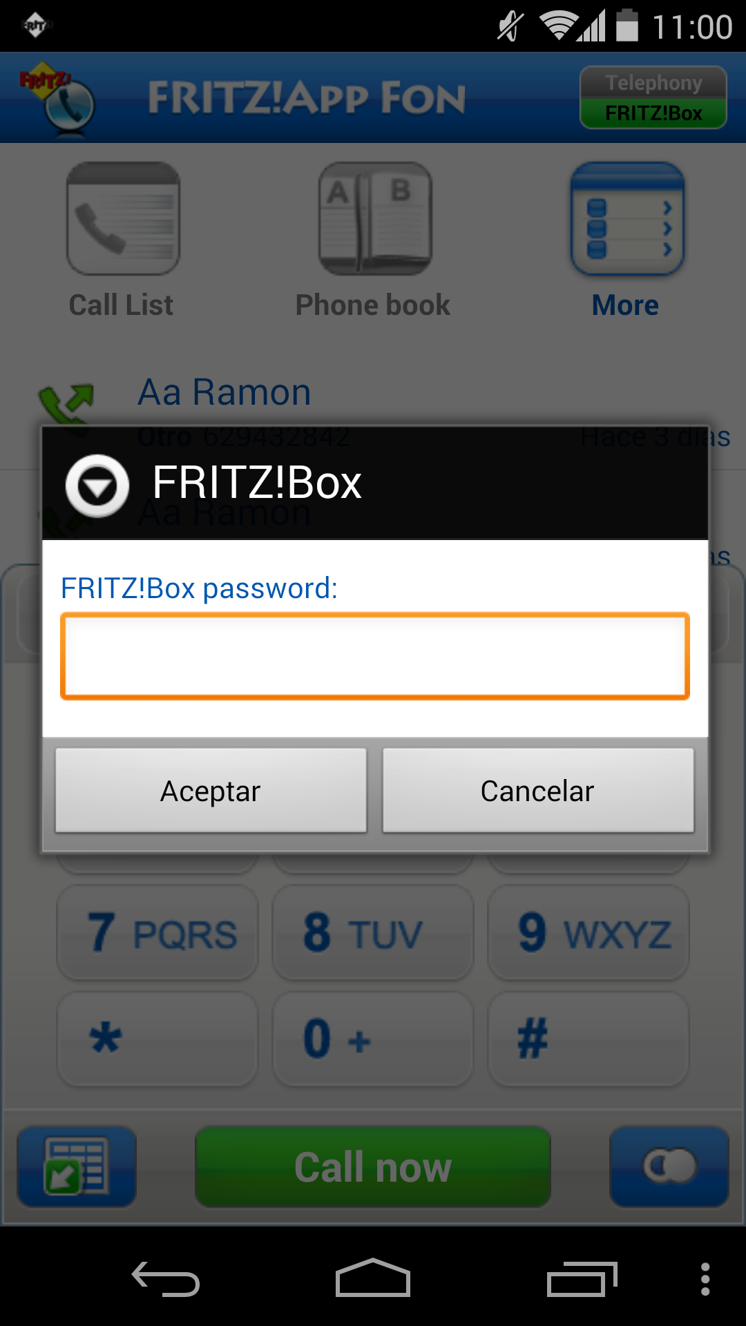Utilización de FRITZ!App Fon 1