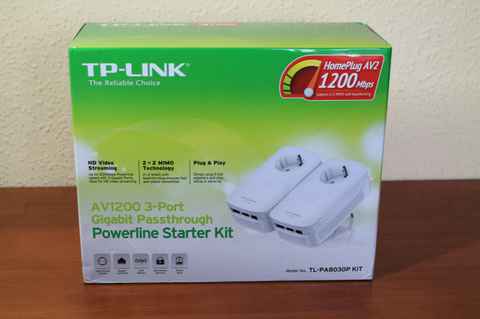 Adaptadores PLC Powerline Gigabit AV1200  TP Link TL-PA8030PKIT, blanco,  enchufe integrado