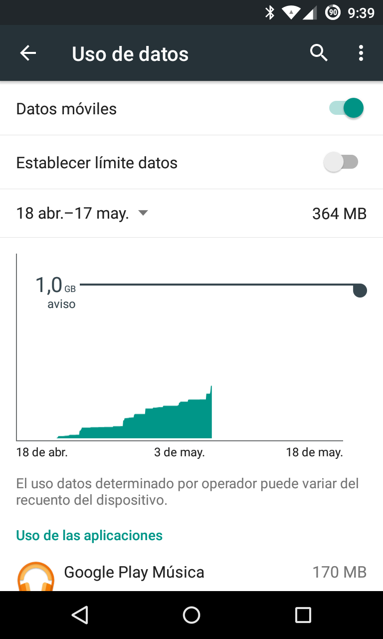 Limitar datos Android 5 foto 1