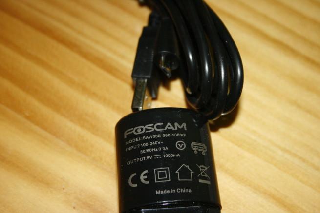 Vista de la alimentación de la cámara IP Foscam C1