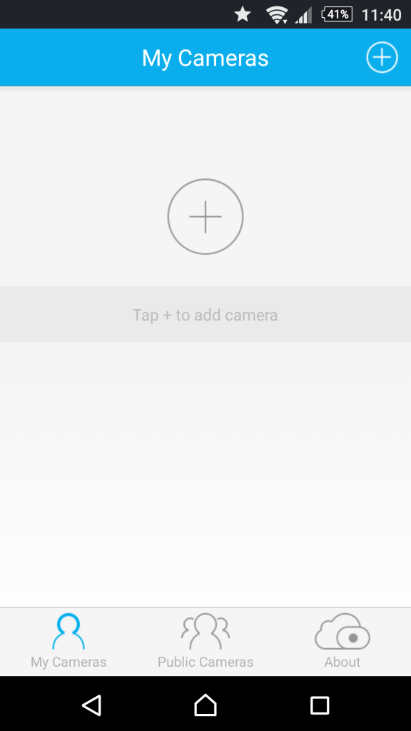 Foscam App Android Asistente Zonas de la aplicación