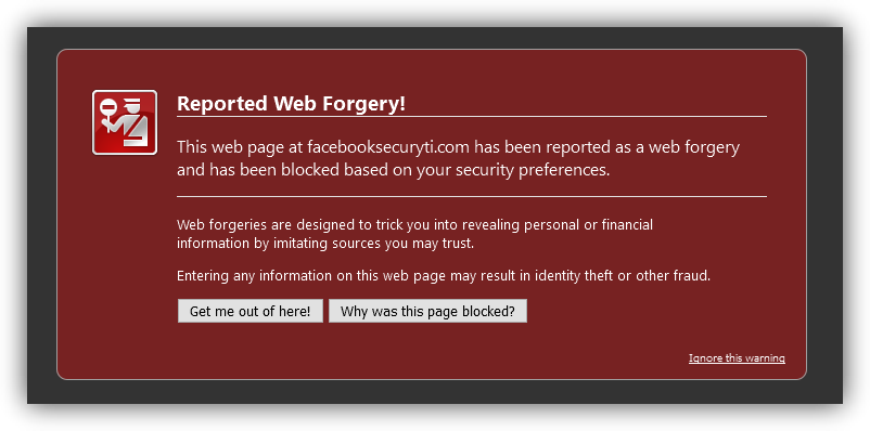 Firefox bloquea falso antivirus online