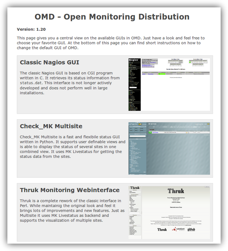 OMD - The Open Monitoring Distribution