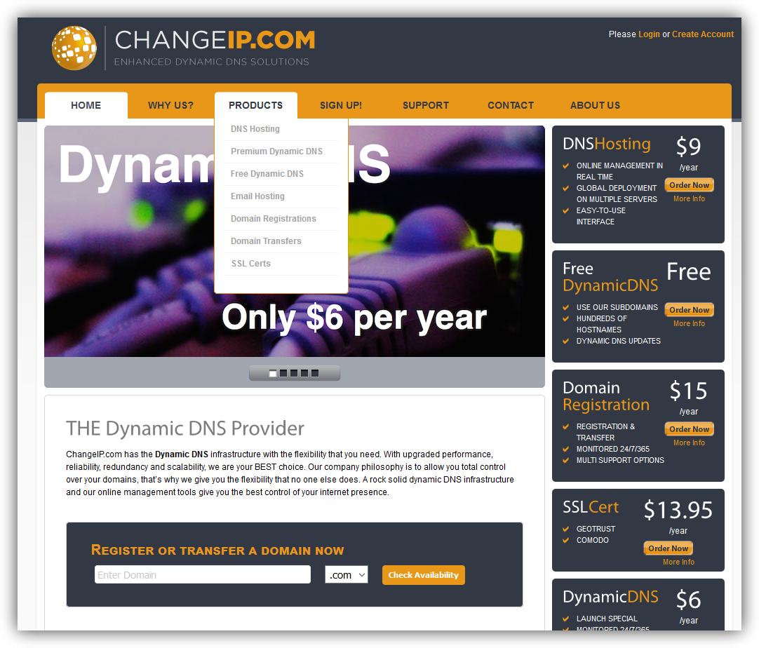 Seleccionar DDNS gratuito en ChangeIP