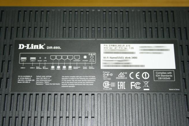 Pegatina del router neutro D-Link DIR-890L