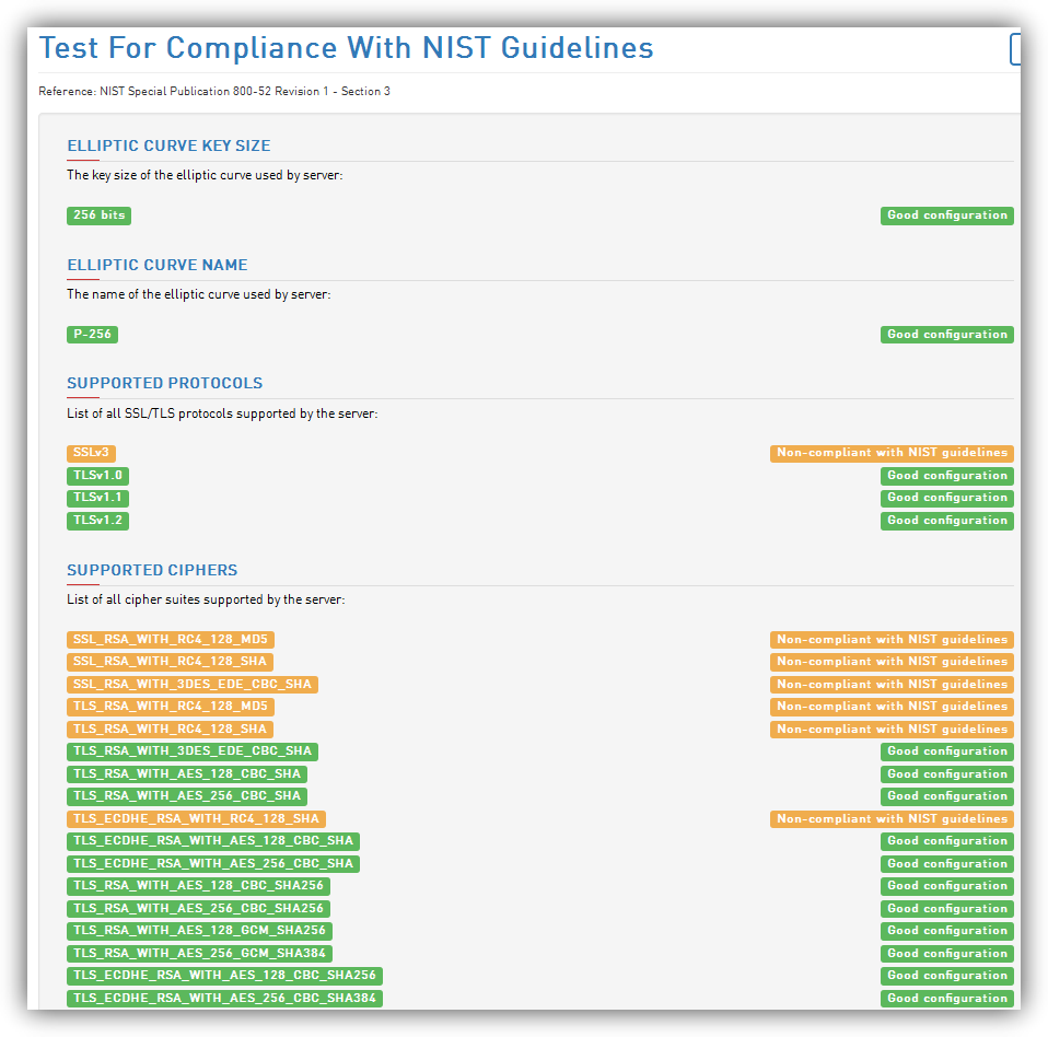Free SSL Test Server - reglas y requisitos cumplidos