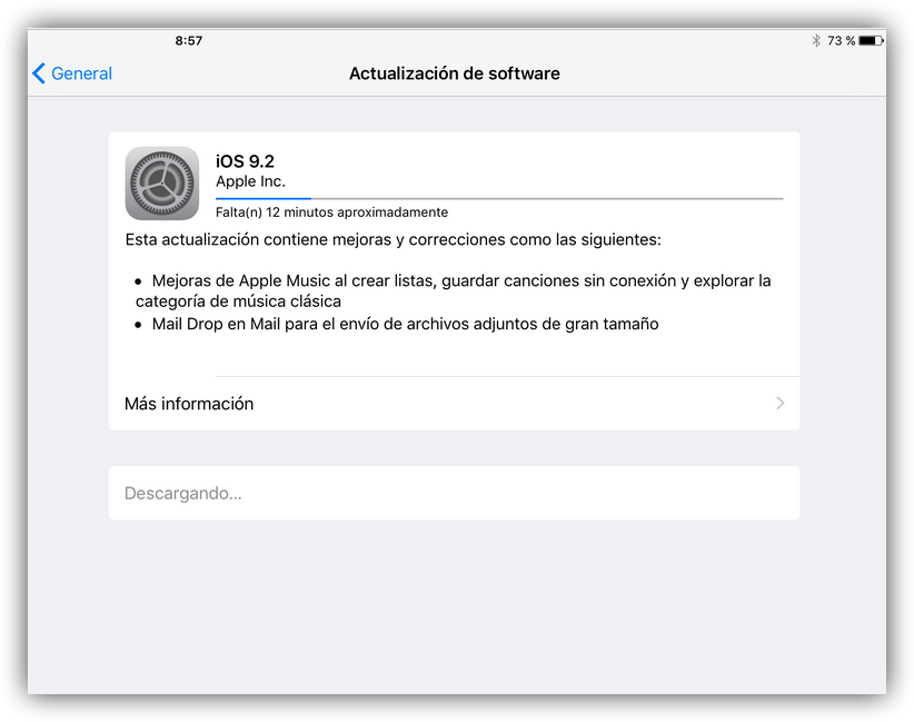 Actualizando a iOS 9.2