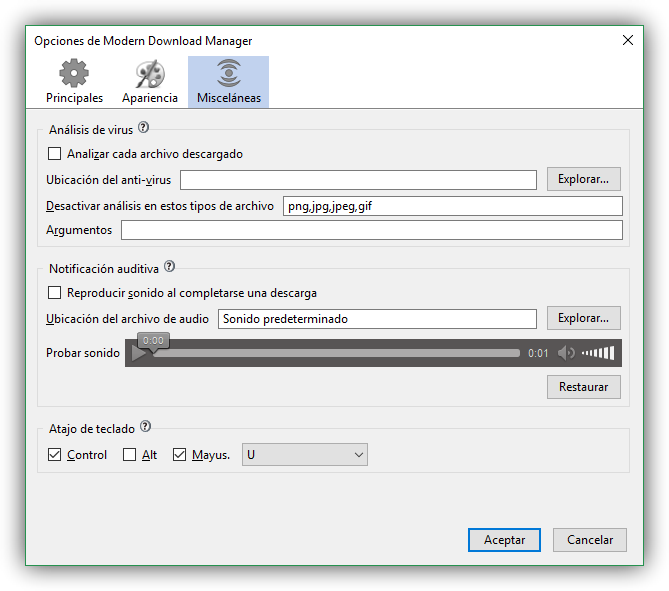 Firefox - Modern Download Manager - Configuracion 4