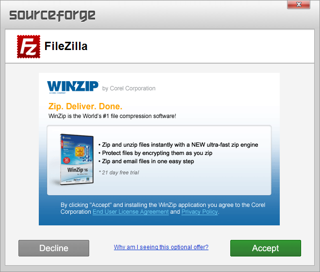 Sourceforge deja de incluir malware en los inataladores de aplicaciones