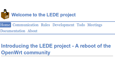 LEDE - Nuevo desarrollo OpenWRT