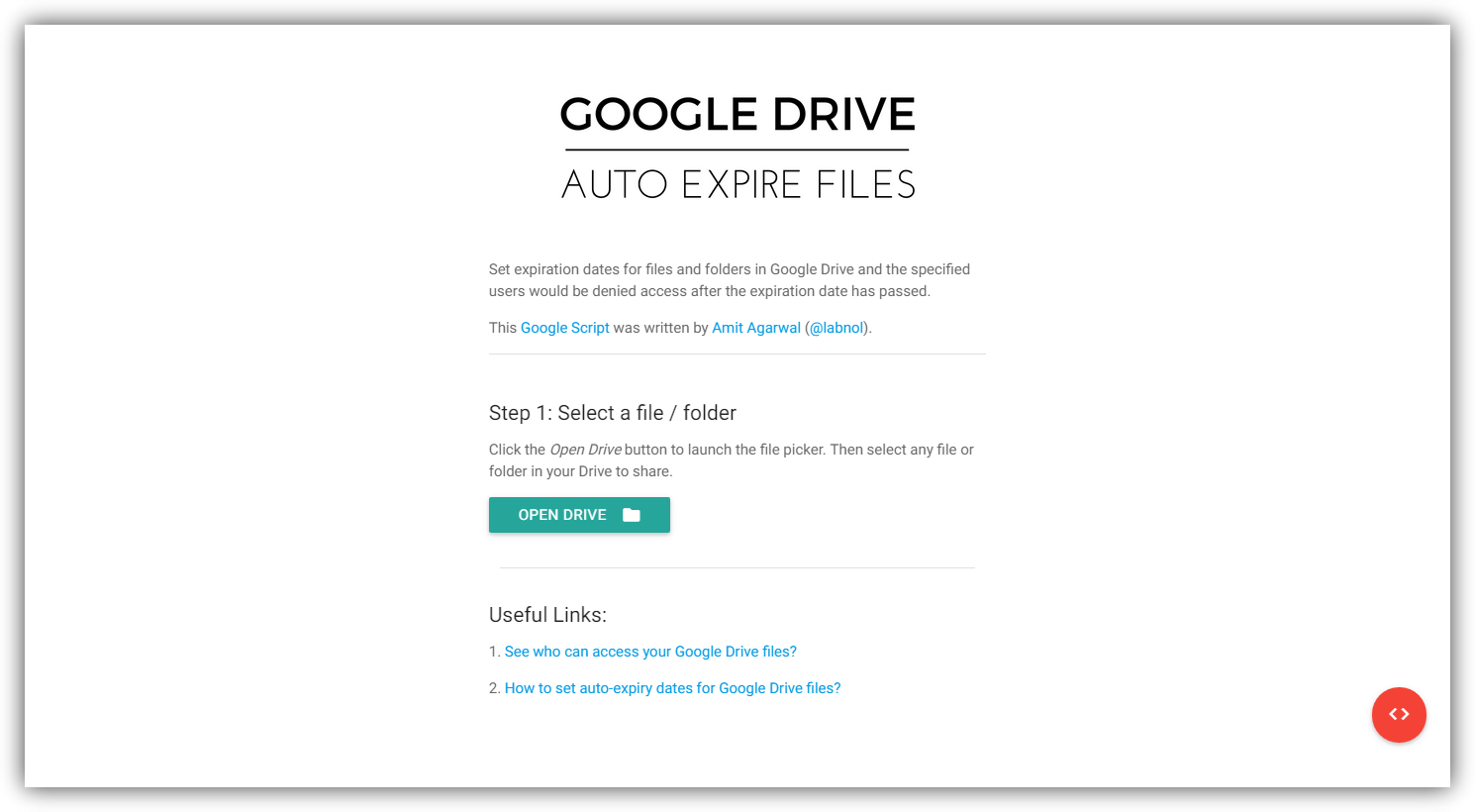 Google Drive Auto Expire Files