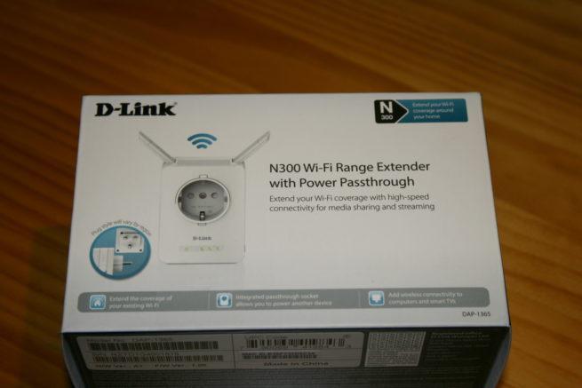 Frontal de la caja del repetidor Wi-FI D-Link DAP-1365