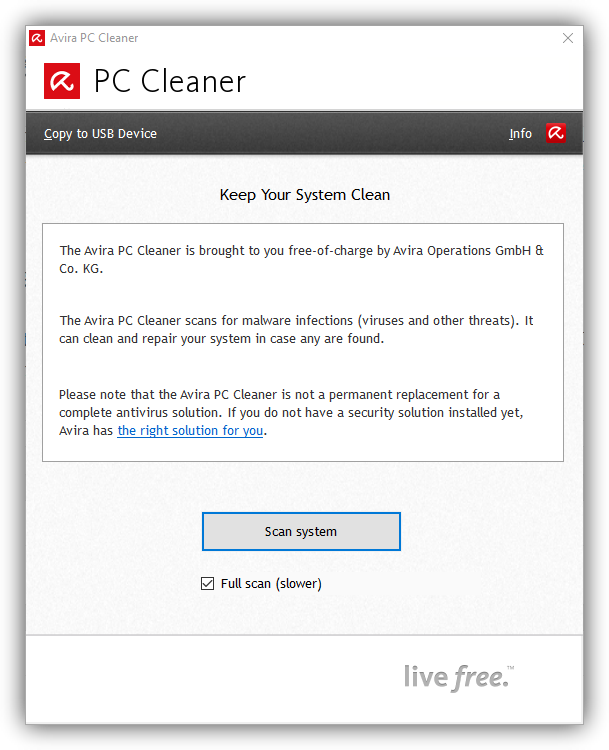Avira PC Cleaner - comenzar análisis