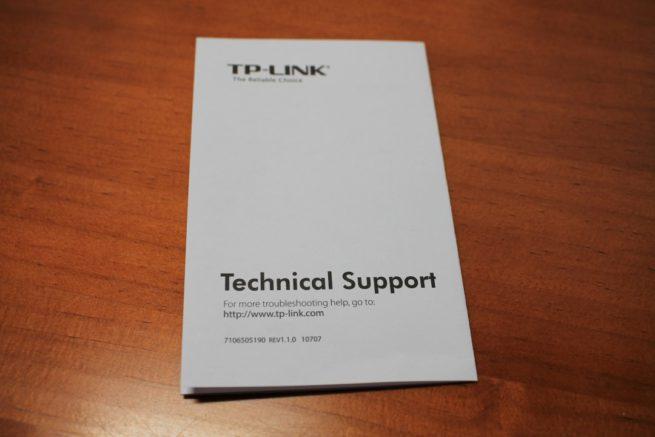 Detalles del soporte técnico de la TP-Link NC250