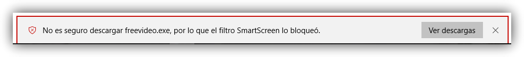SmartScreen Bloquear descarga no autorizada
