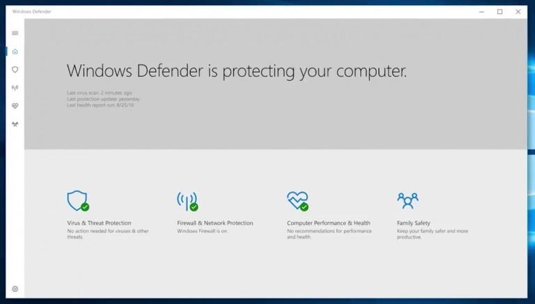 Windows Defender - Windows 10 Creators Update