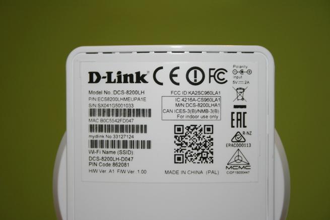 Pegatina de la cámara IP D-Link DCS-8200LH