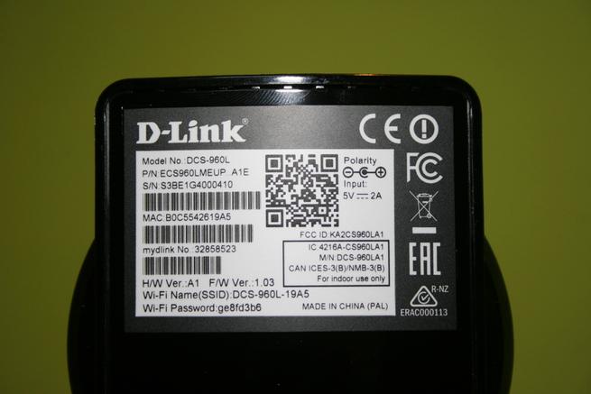 Pegatina de la cámara IP D-Link DCS-960L