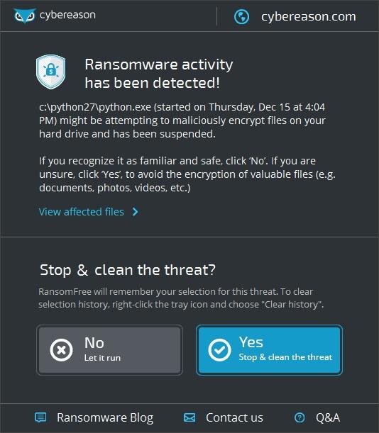 ransomfree detecta y elimina ransomwares gratis