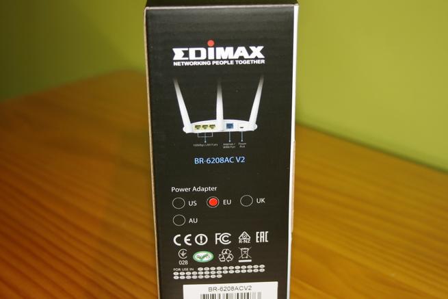 Lateral derecho del router Edimax BR-6208AC V2