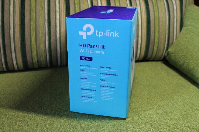 Lateral de la caja de la cámara IP TP-Link NC450