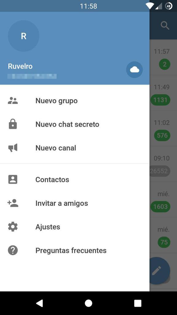 Telegram - Abrir chat privado