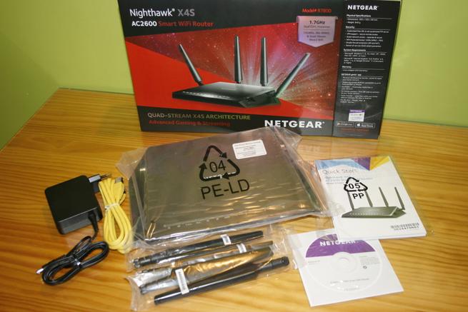 Contenido de la caja del router neutro NETGEAR R7800