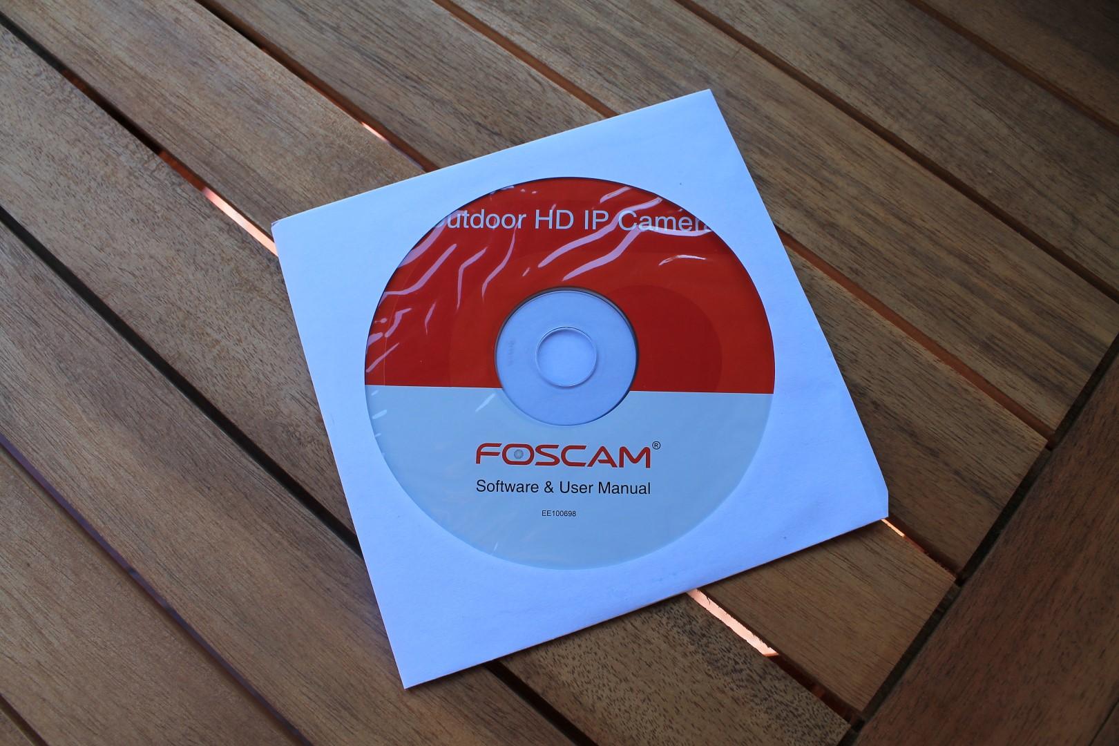 CD de documentación y software de la Foscam FI9900P