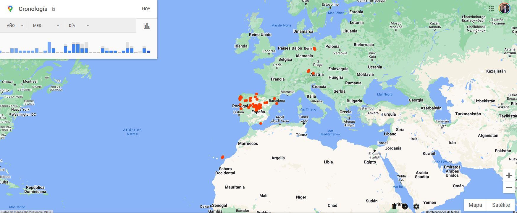Sitios más visitados por nosotros en Maps