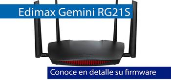 Conoce el firmware del router Edimax Gemini RG21S con Wi-Fi Mesh