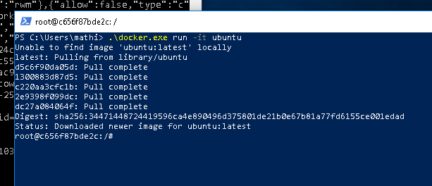 Docker Ubuntu Hyper-V Windows 10