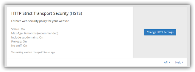 Habilitar HSTS CloudFlare