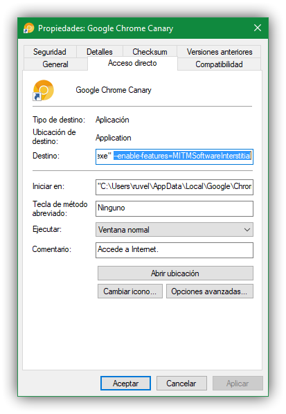 Habilitar funciones experimentales Google Chrome 63 Canary