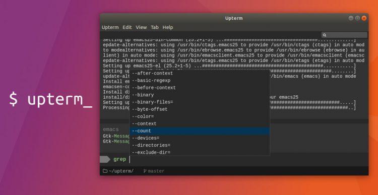 upterm emulador terminal Linux