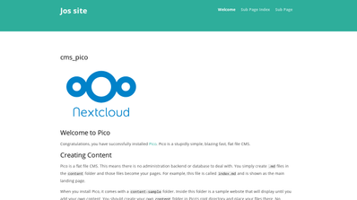 PicoCMS Nextcloud