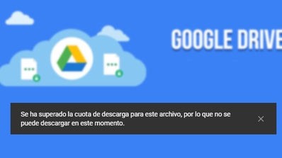 Cuota descarga Google Drive