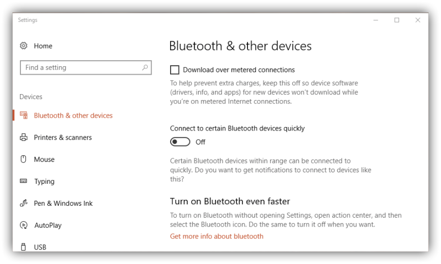 Quick Pair Bluetooth Windows 10