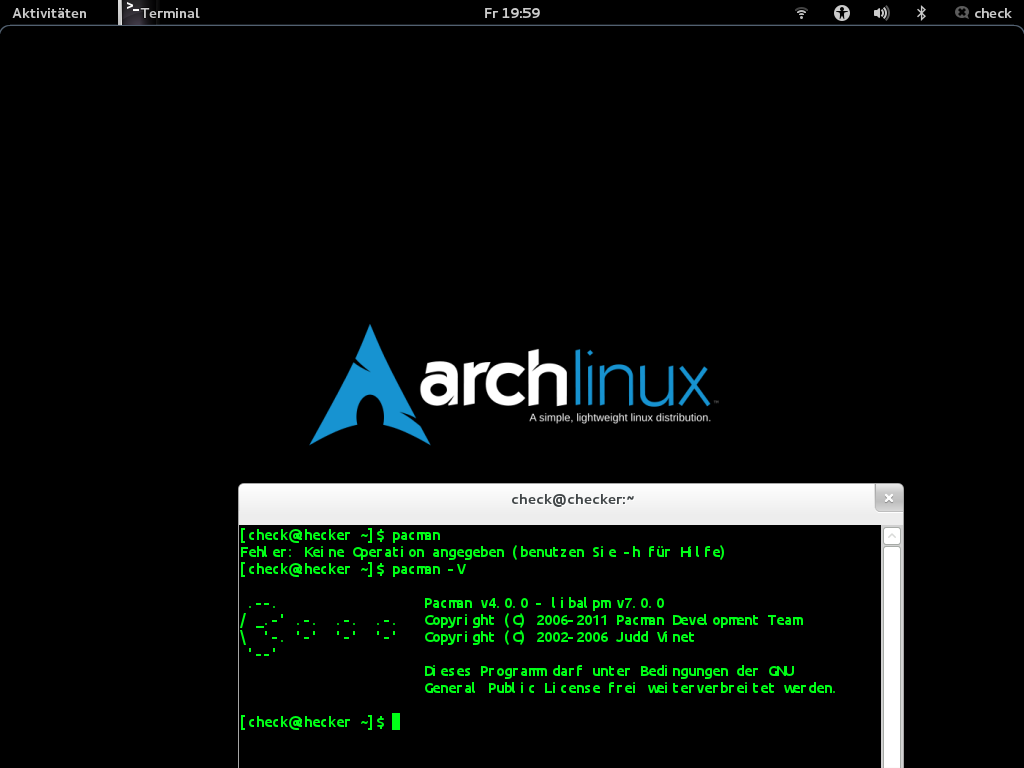 Arch Linux y GNOME