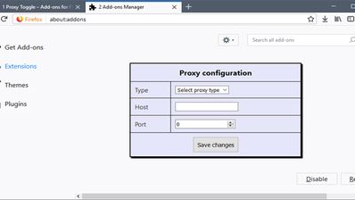 Proxy Toggle, extensión para Firefox