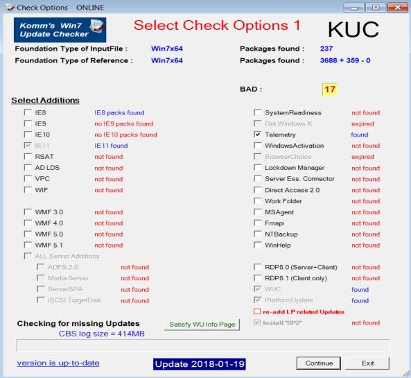 KUC Actualizaciones Windows
