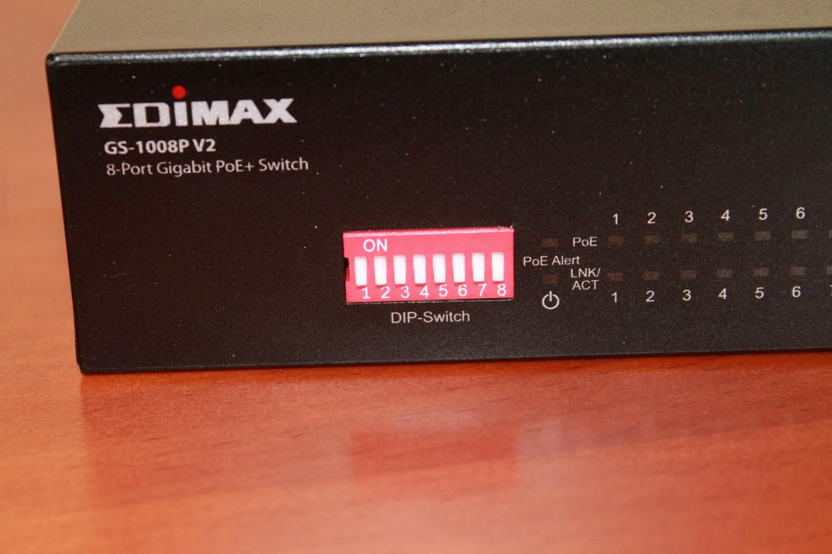 Conmutador de funciones del Edimax GS-1008P V2