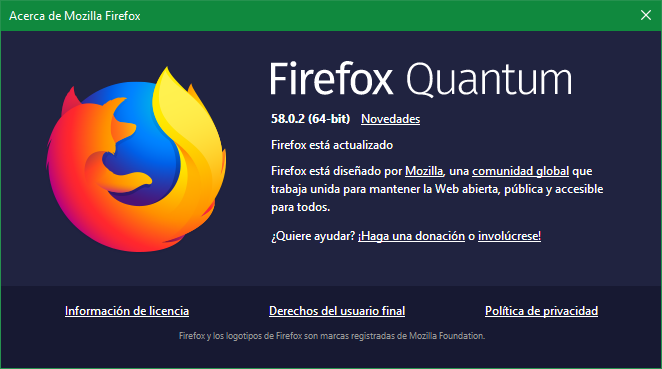Firefox 58.0.2