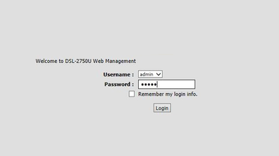 Iniciar sesión router