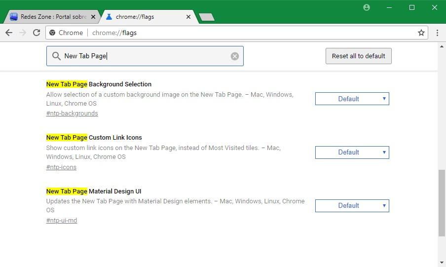 Chrome Flags Personalizar