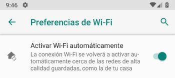 Android 9.0 Pie - Desactivar activar Wi-Fi automáticamente